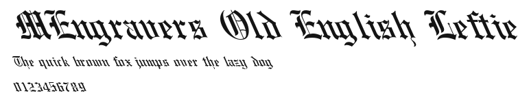MEngravers Old English Leftie Preview