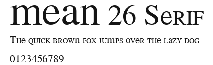 MEAN 26 Serif Preview