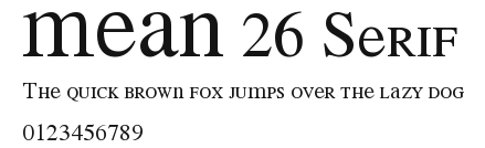 MEAN 26 Serif Preview