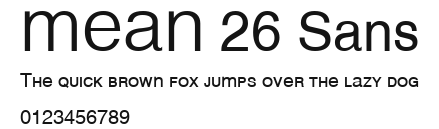 MEAN 26 Sans Preview