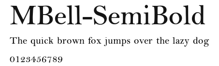 MBell-SemiBold Preview