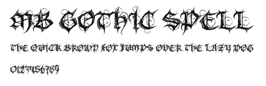 MB Gothic Spell Preview