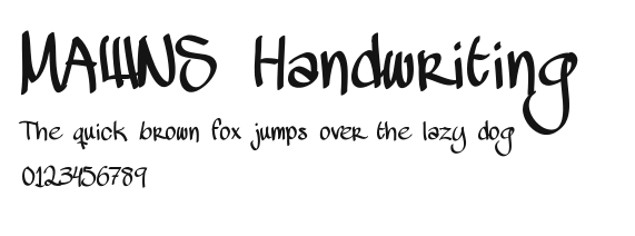 MAWNS Handwriting Preview