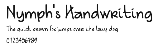 Nymph's Handwriting Preview