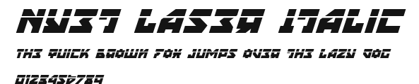 Nyet Laser Italic Preview