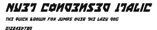 Nyet Condensed Italic Preview