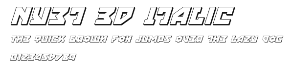 Nyet 3D Italic Preview