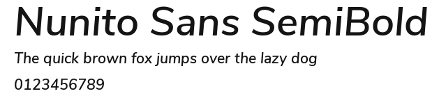 Nunito Sans SemiBold Preview