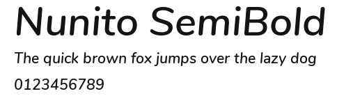 Nunito SemiBold Preview