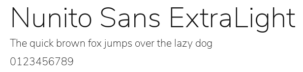 Nunito Sans ExtraLight Preview