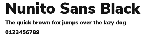 Nunito Sans Black Preview
