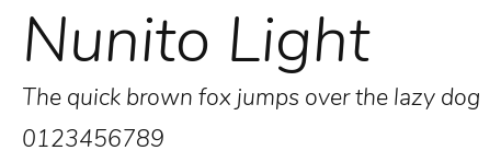 Nunito Light Preview