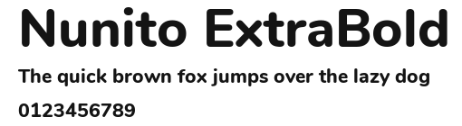 Nunito ExtraBold Preview