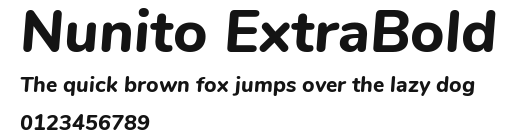 Nunito ExtraBold Preview
