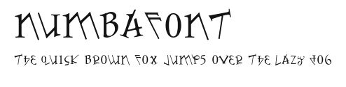 Numbafont Preview