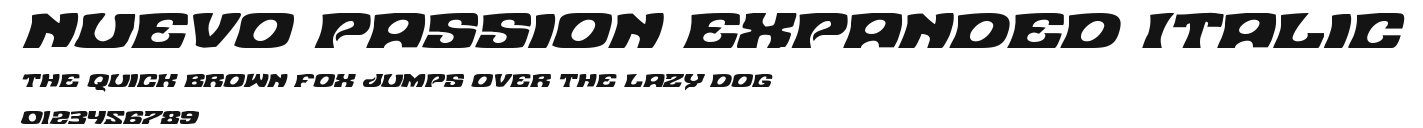 Nuevo Passion Expanded Italic Preview