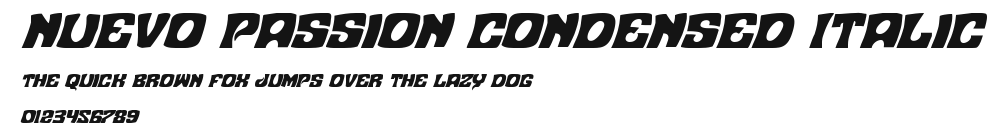 Nuevo Passion Condensed Italic Preview