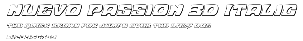 Nuevo Passion 3D Italic Preview