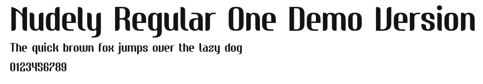 Nudely Regular One Demo Version Preview