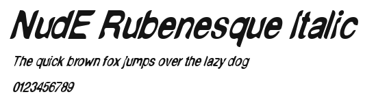 NudE Rubenesque Italic Preview