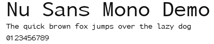 Nu Sans Mono Demo Preview