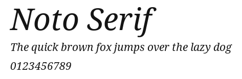 Noto Serif Preview