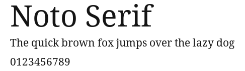 Noto Serif Preview