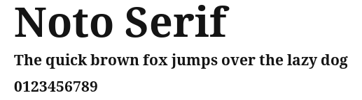 Noto Serif Preview