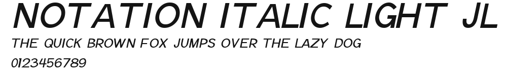 Notation Italic Light JL Preview