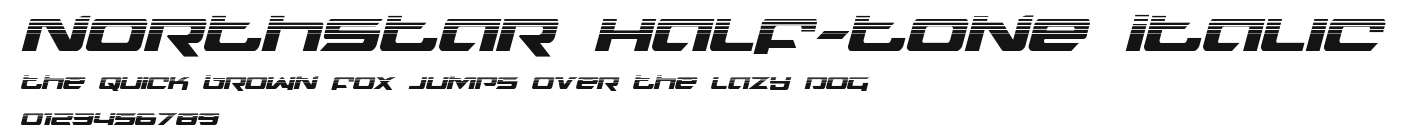 Northstar Half-Tone Italic Preview