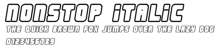 Nonstop italic Preview