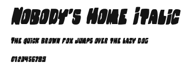Nobody's Home Italic Preview