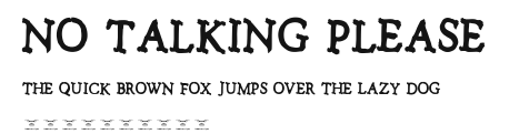 No talking please Preview