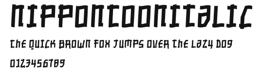 NipponToonItalic Preview