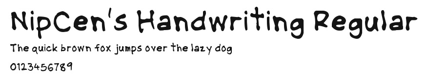 NipCen's Handwriting Regular Preview