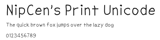NipCen's Print Unicode Preview