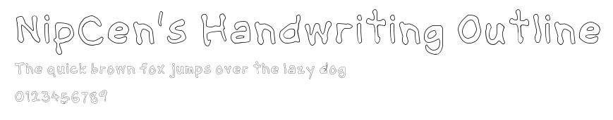 NipCen's Handwriting Outline Preview