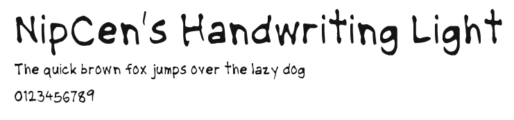 NipCen's Handwriting Light Preview