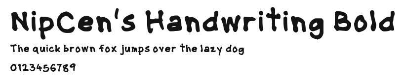 NipCen's Handwriting Bold Preview