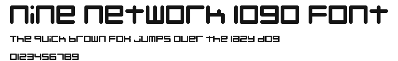 Nine Network logo font Preview