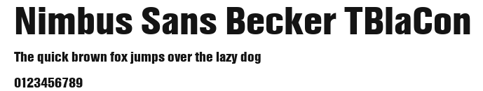 Nimbus Sans Becker TBlaCon Preview