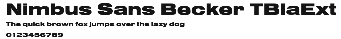 Nimbus Sans Becker TBlaExt Preview