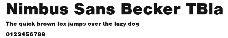 Nimbus Sans Becker TBla Preview