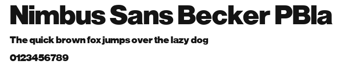 Nimbus Sans Becker PBla Preview