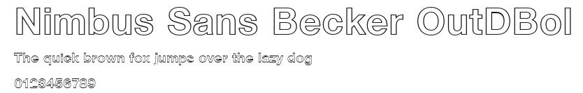 Nimbus Sans Becker OutDBol Preview