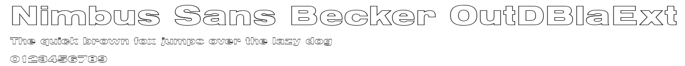 Nimbus Sans Becker OutDBlaExt Preview