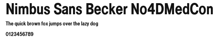 Nimbus Sans Becker No4DMedCon Preview