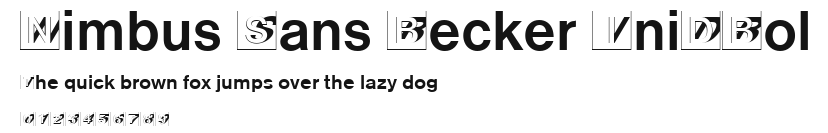Nimbus Sans Becker IniDBol Preview