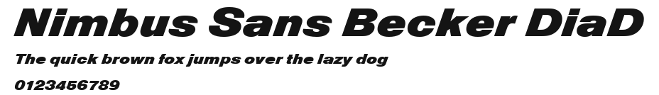 Nimbus Sans Becker DiaD Preview