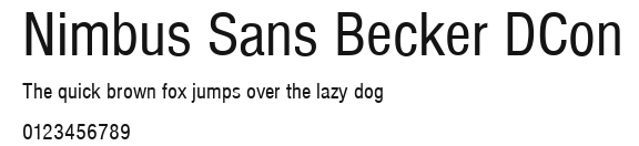 Nimbus Sans Becker DCon Preview